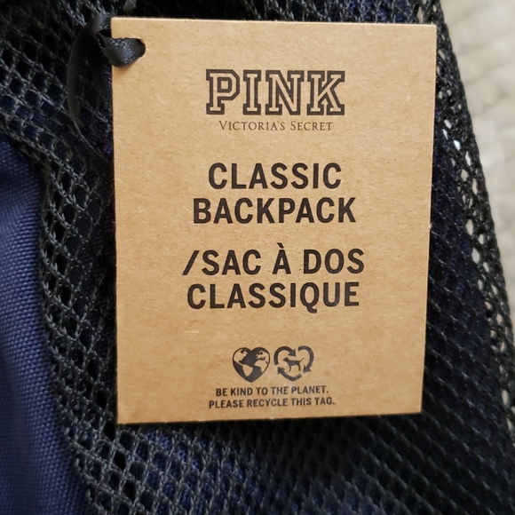 Victoria's Secret Pink Classic Backpack+Note, Blue - Picture 11 of 12
